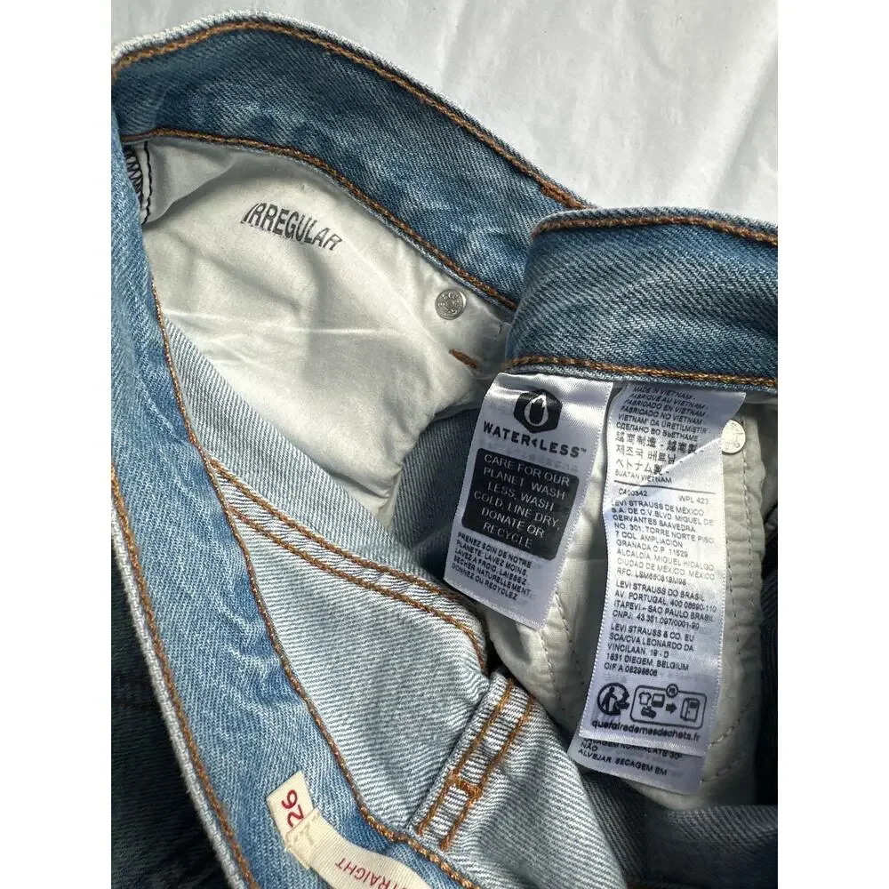 Levi's Low Pro Straight Jeans Cotton Blue Jeans Size 26